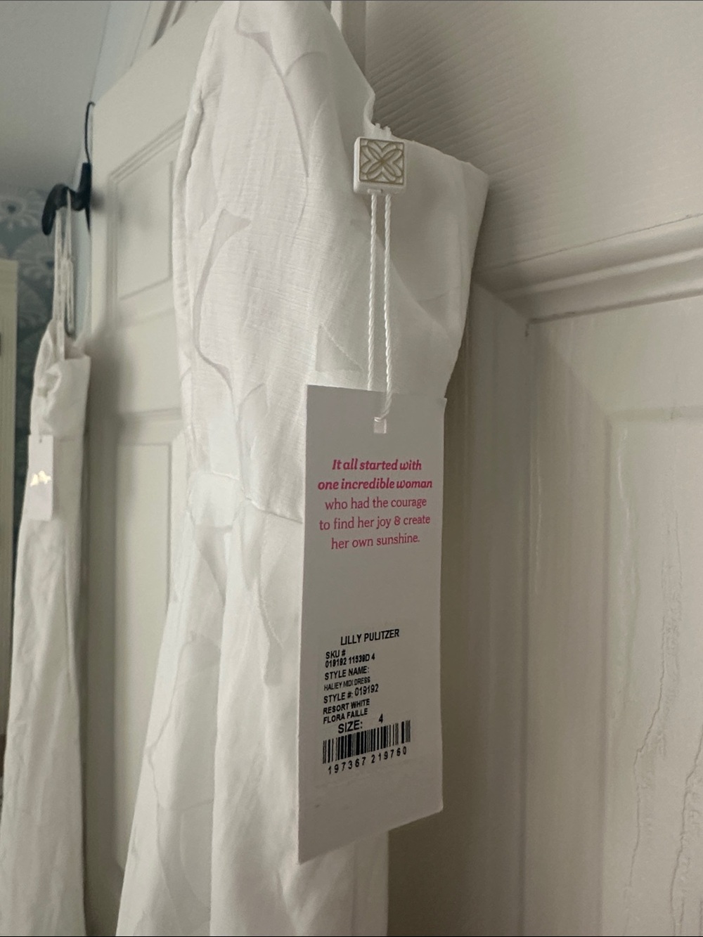 NWT Lilly Pulitzer Haliey Faille Midi Dress White - Picture 8 of 9